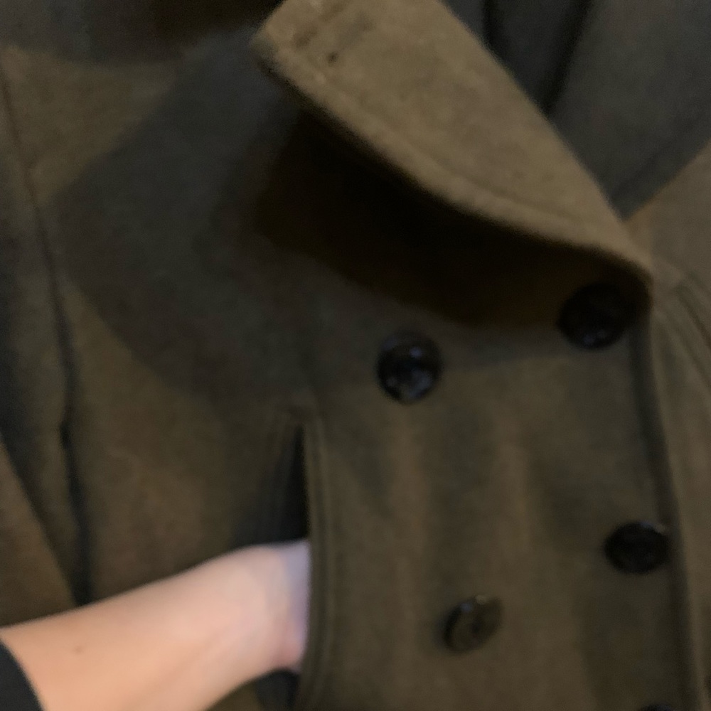 Abercrombie & Fitch Women's Olive Peacoat - Picture 5 of 9